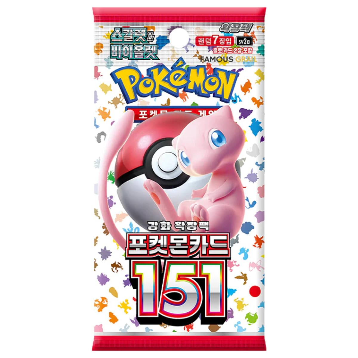 Pokémon Korean TCG Card Game 151 sv2a Booster Pack (7 Cards